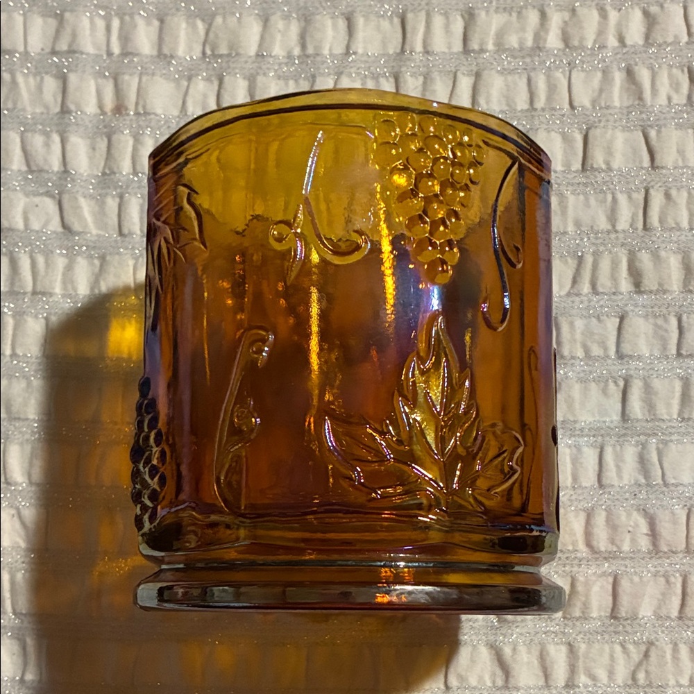 Amber Glass Decorative Tumbler — Glass Art